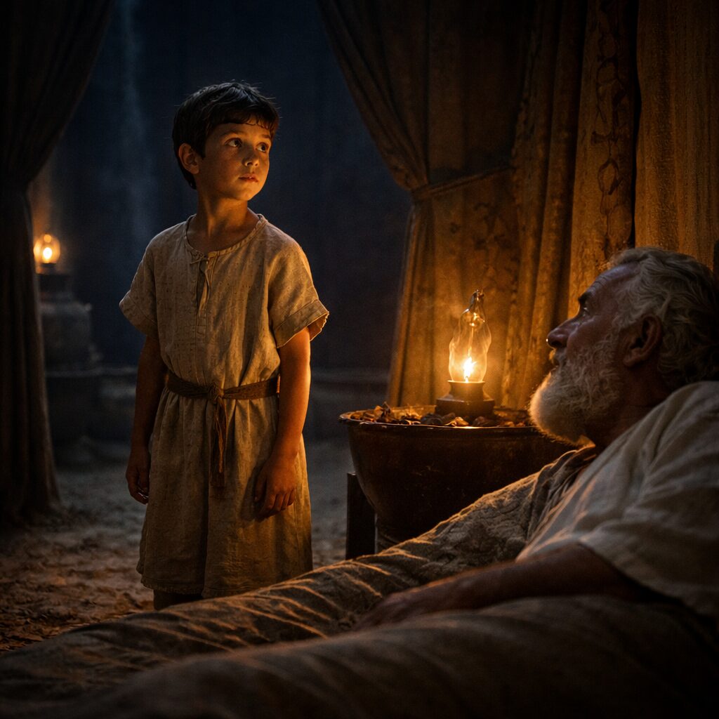 Sámuel éjjel meghallja Isten hívását a silói szent sátornál, Éli közelében – 1Sámuel 3 üzenete