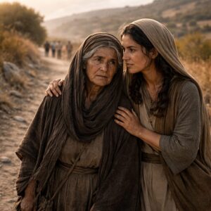 Ruth 1 – Hűség az úton Betlehem felé | | Jézus Krisztus a mi megváltónk Ruth hűségesen Naómi mellett a Moábból Betlehem felé vezető úton – Ruth 1 hazatérés és elköteleződés