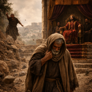 Dávid megalázott menekülése és Simei átkozódása a 2Sámuel 16 fejezete alapján