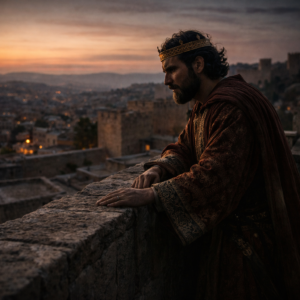 Dávid király a palota tetején a 2Sámuel 11 figyelmeztető bibliai üzenete szerint