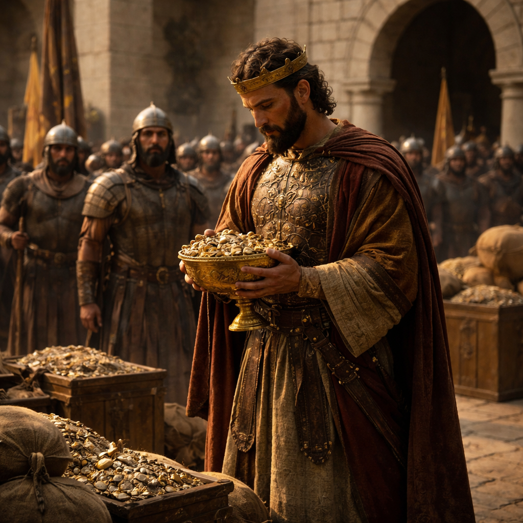 Dávid király hálaadó és alázatos győzelmi jelenete a 2Sámuel 8 bibliai üzenete alapján